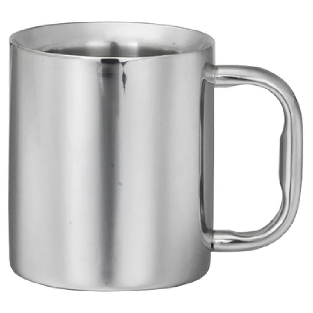 Steelite 7600CV033 Double Wall Mug Stainless Steel 8.0 Oz 4.5" X 3.0" X 3.5"