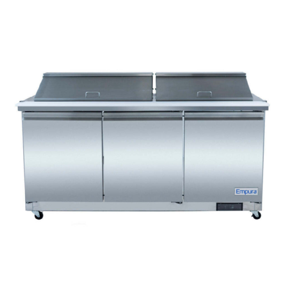 Empura E-KSP72M - Refrigerated Sandwich/Salad Mega Top Prep Table, 71.7"W X 34.5"D X 43.2"H