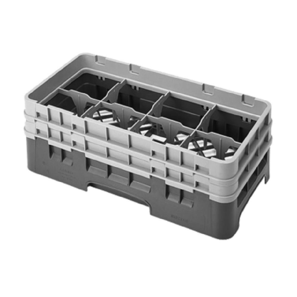 Cambro 8HS434416 Camrack® Glass Rack With (2) Soft Gray Extenders Half Size
