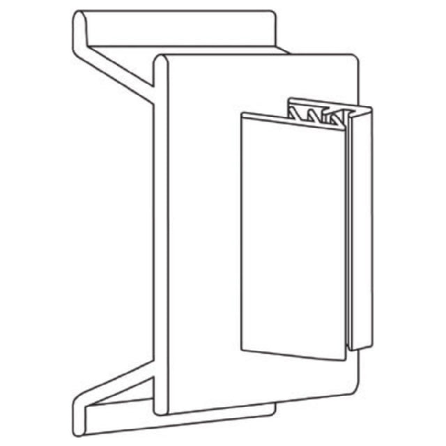 Hubert 74239 - HoldzFast Shelf Flag Holder, 3/4" X 1-1/4"H, Clip-on
