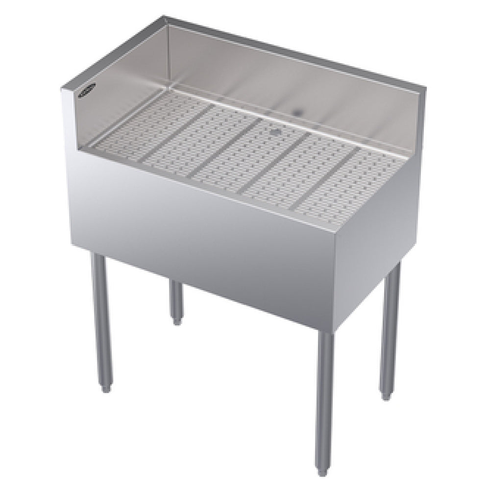Krowne KR19-C30L Royal Series Underbar Corner Drainboard Free Standing 30"W X 19"D X 36-1/2"H.O.A.