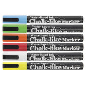 Hubert 47920 - Chalk-Like Marker Set, 6-piece, Fine Point