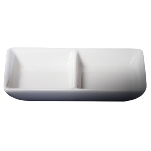 Cameo China 710-015 Divided Dish 5" X 2-7/8" X 3/4"H (12.7 Cm X 7.2 Cm X 2 Cm)