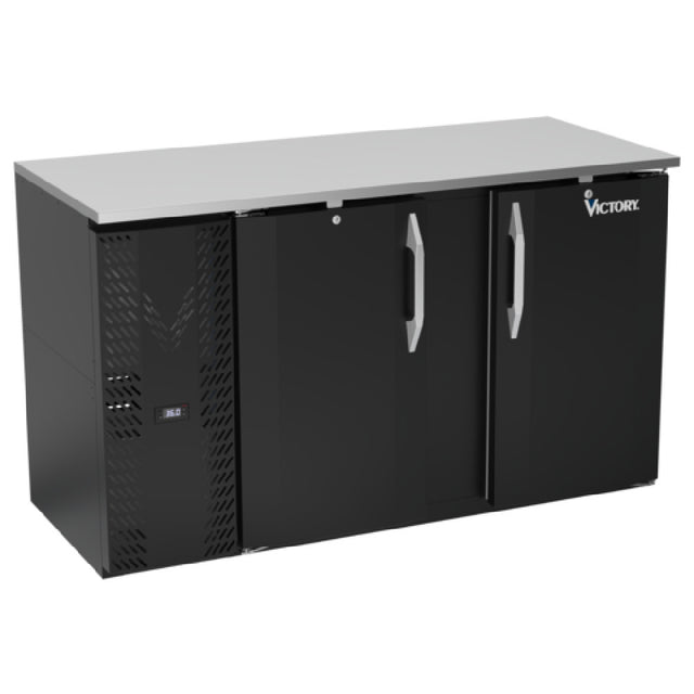 Victory VBBN58HC-B - Back Bar Refrigerator, Two-section, 58"W X 26-1/8"D X 34"H