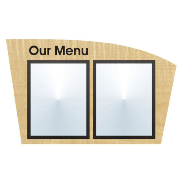 Hubert 18387 - Menu Board, 2-pocket, Wall-mount