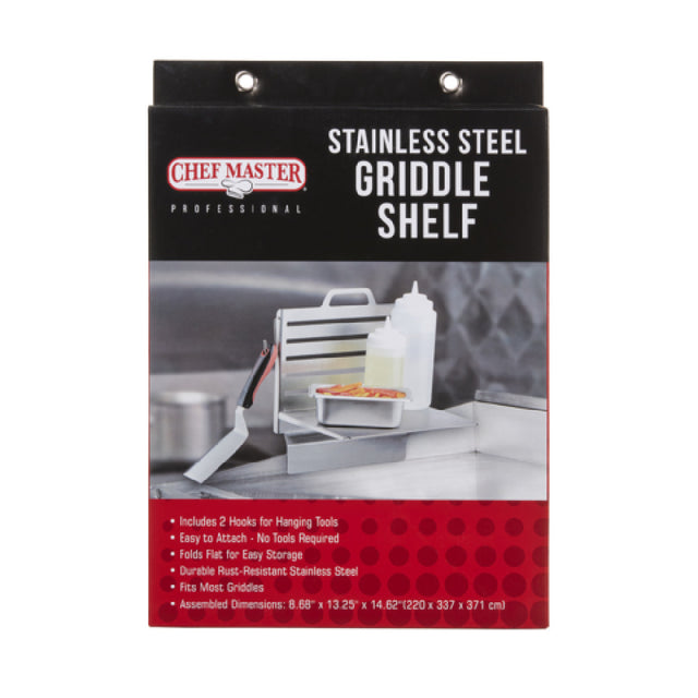 Chef Master 90260 Griddle Shelf. 11.15"W X 1.73"D X 16.37"H Stainless Steel