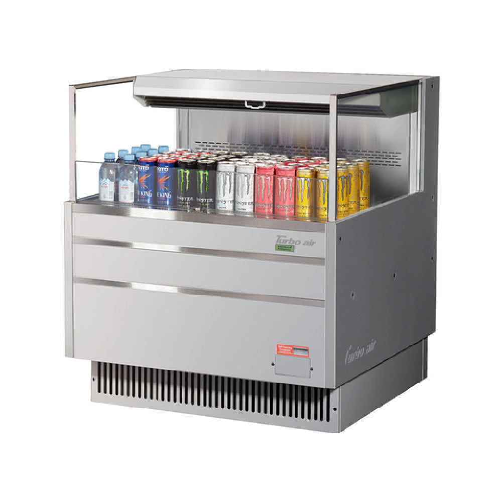 Turbo Air TOM-36L-UF-S-1S-N Horizontal Open Display Merchandiser Low-profile 4.6 Cu. Ft. Capacity