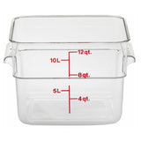 Cambro 12SFSCW135 CamSquare® Food Container 12 Qt. 11-1/4"L X 12-1/4"W X 8-5/16"H
