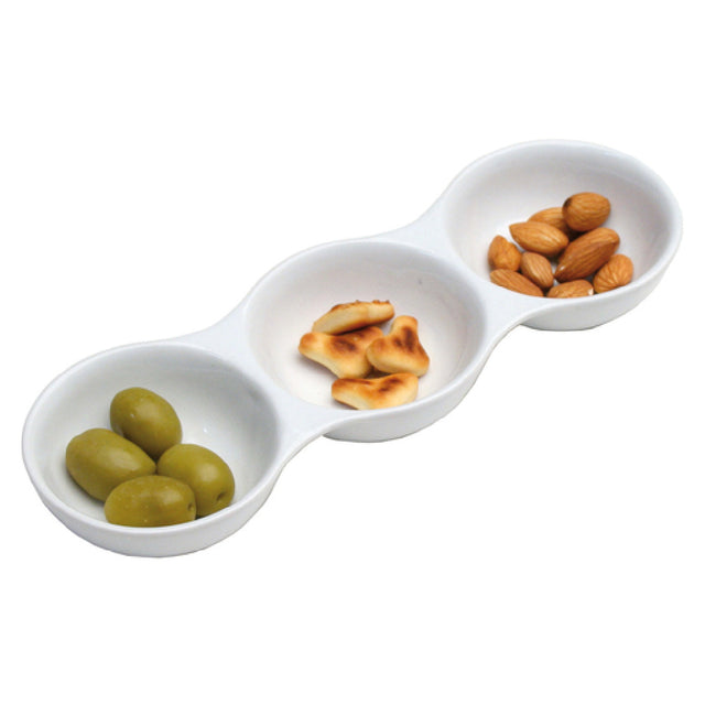 Matfer 050464 Petit Dish (3) Compartments 9"L X 3"W X 1-1/6"H
