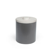 FOH RIB046GYL21 3.5qt Round London Ice Bucket Smoke With White Lid Includes One RIB017GYL21-BTM 3.5qt Round London Ice Bucket Base Smoke
