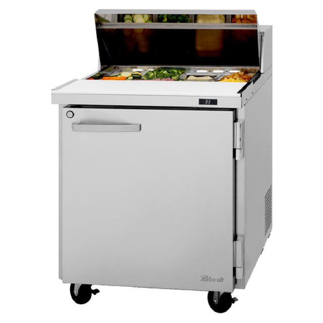 Turbo Air PST-28-N(-L) PRO Series Sandwich/Salad Prep Table One-section Rear Mount Self-contained Compressor