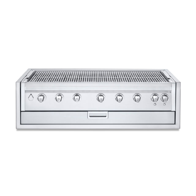 Crown Verity IBI48-GO-FLT Infinite Series 48" Built-In Outdoor Charbroiler Grill (7) 14750 BTUH Stainless Steel Burners