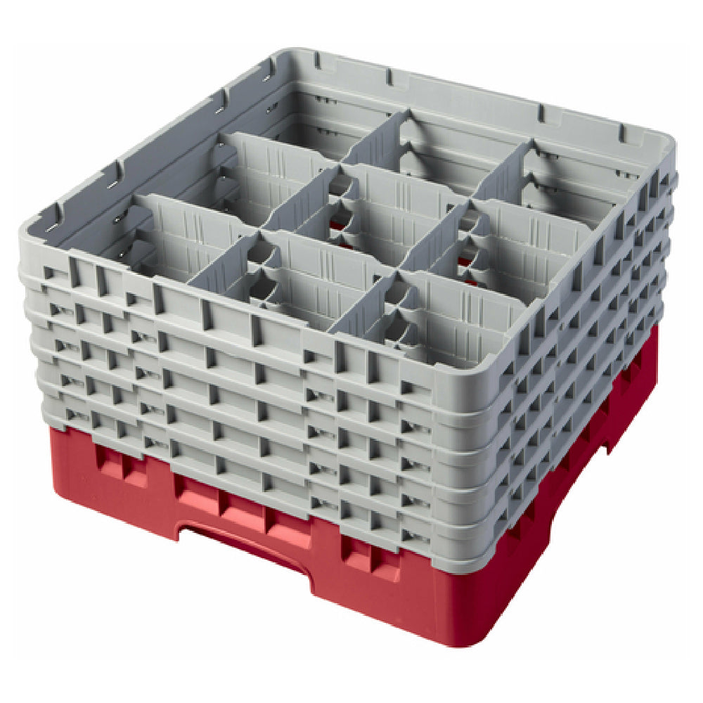 Cambro 9S958163 Camrack® Glass Rack With (5) Soft Gray Extenders Full Size