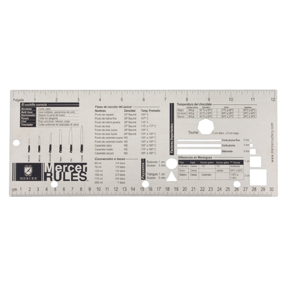 Mercer Culinary M33241S Mercer Rules™ Spanish Version Two-sided Culinary Tool