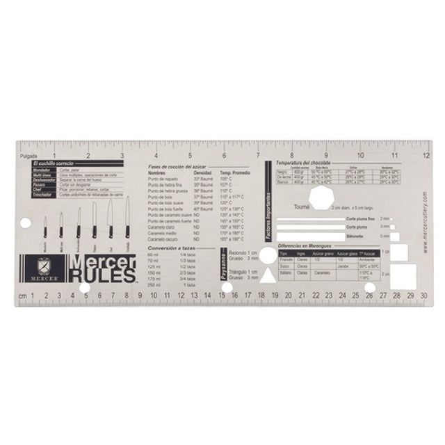 Mercer Culinary M33241S Mercer Rules™ Spanish Version Two-sided Culinary Tool