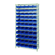 Quantum WR12-102CO Bin Wire Shelving System Conductive 36"W X 12"D X 74"H Overall Size