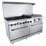 Empura EGR60-G24_LP - Double Base Gas Range, Liquid Propane, 60"W X 32-5/8"D X 60-1/8"H