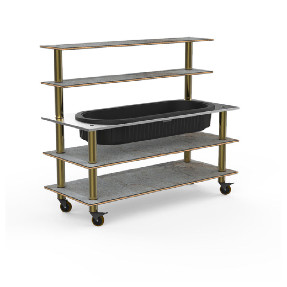 Steelite MGCMLC01GBXW Mogogo Buffet Solutions Modular Back Bar Station 3-tier