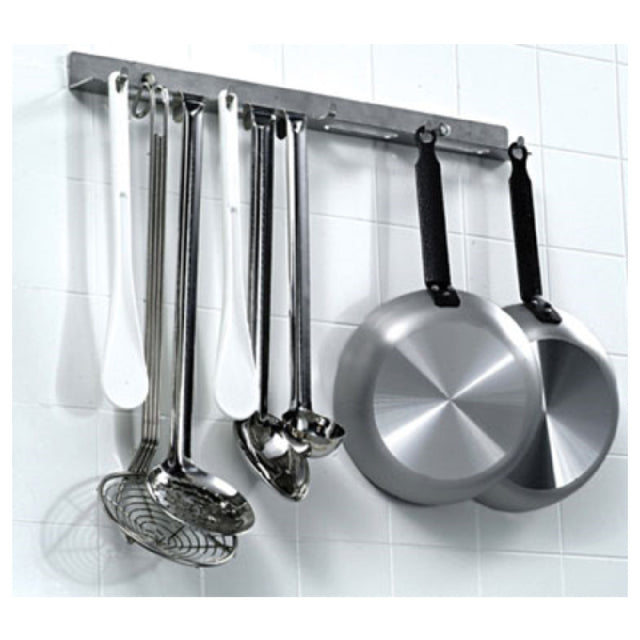 Matfer 719110 Kitchen Utensil Hanging Rack 39-3/8"L One Piece Hanging Rail Suitable For Hook Or Hole Hanging Utensils