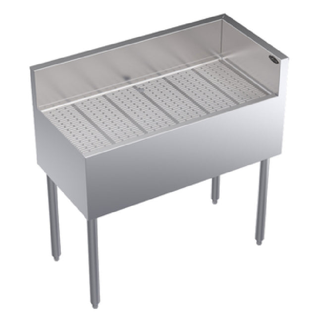 Krowne KR19-C36R Royal Series Underbar Corner Drainboard Free Standing 36"W X 19"D X 36-1/2"H.O.A.