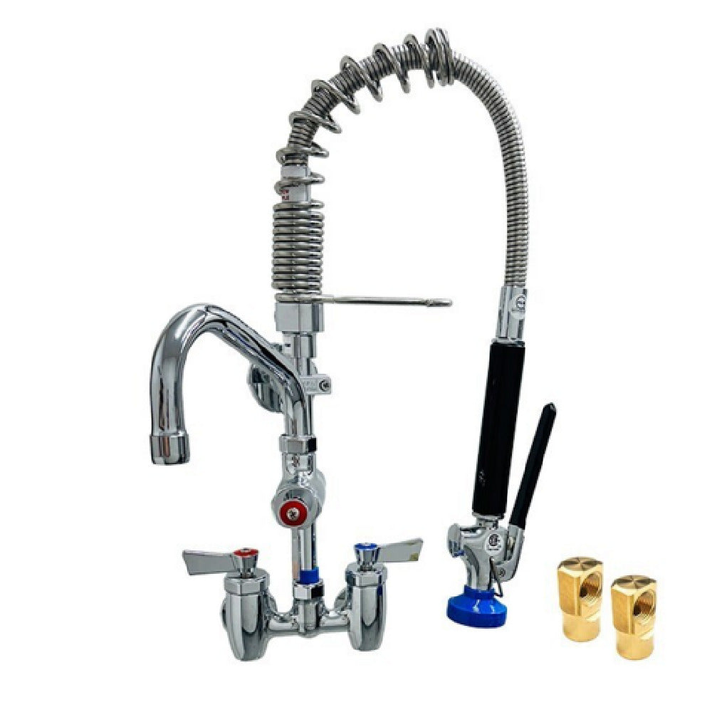 Fisher 70220 Mini Pre-Rinse Unit 4” Backsplash Control Valve With Spring Action Flexible Gooseneck