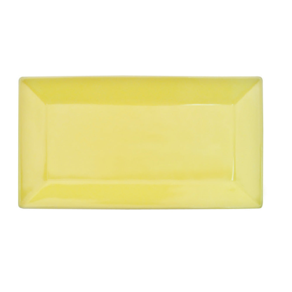 CAC China KC-51-SFL Color Arts Platter 14-1/2"L X 8-1/4"W X 1-1/4"H Rectangular