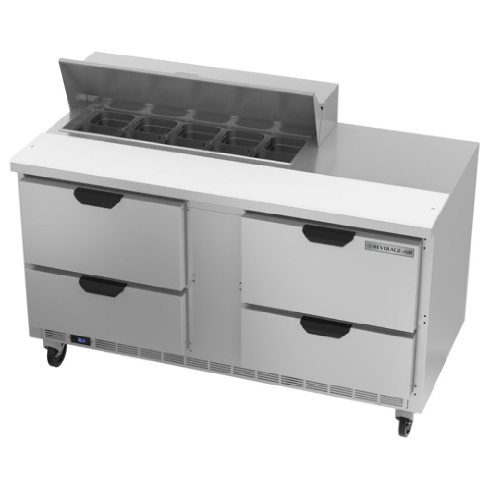 Beverage Air SPED60HC-10-4 Sandwich Top Refrigerated Counter Two-section 60"W