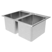 GSW USA SH10142DDI Drop-In Sink With No Deck Two Compartment 10" Wide X 14" Front-to-back X 10" Deep Bowls