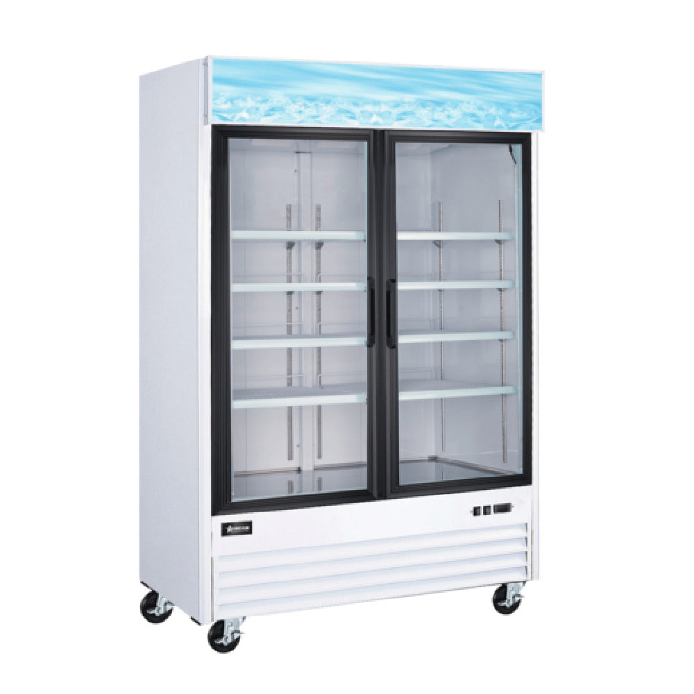 Omcan 52032 (RE-CN-0045-HC-SW) Refrigerator Reach-in Display Two-section