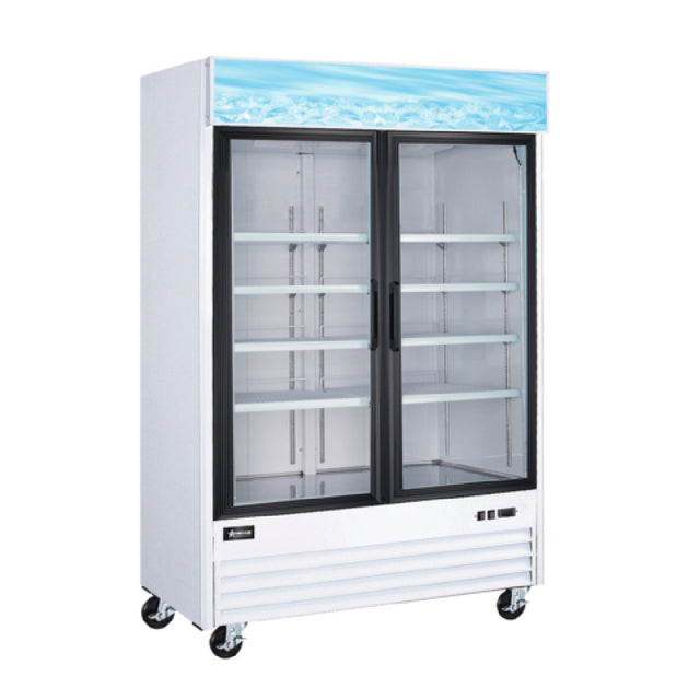 Omcan 52032 (RE-CN-0045-HC-SW) Refrigerator Reach-in Display Two-section