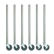 Hubert 109468 - Kratos Legs, 34" Length, Galvanized Steel Legs With Polyurethane Casters