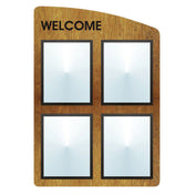 Hubert 95865 - Menu Board, 4-pocket, Wall-mount