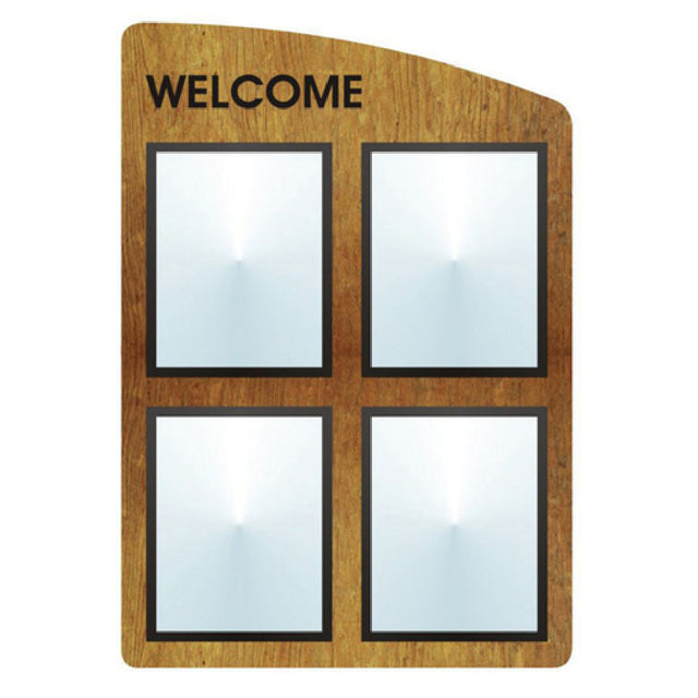 Hubert 95865 - Menu Board, 4-pocket, Wall-mount