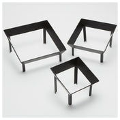 American Metalcraft ARB3 Riser Set 3-piece Includes (1) Each: 10" Sq. X 5-3/4"H
