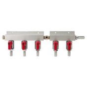 Micro Matic 751-020 Gas Distributor Manifold 5-way 45° One Piece