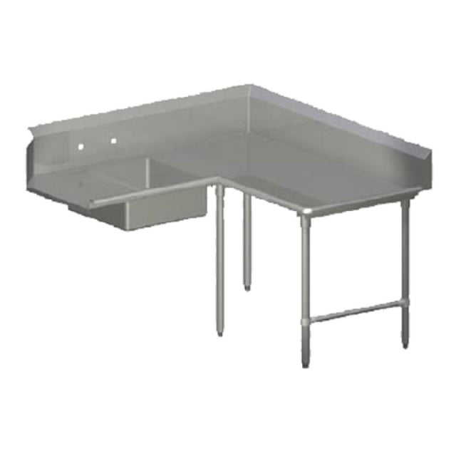 John Boos SDT6-K6060GBK-R Pro-Bowl Soiled Dishtable Corner Design 60" Machine To Corner