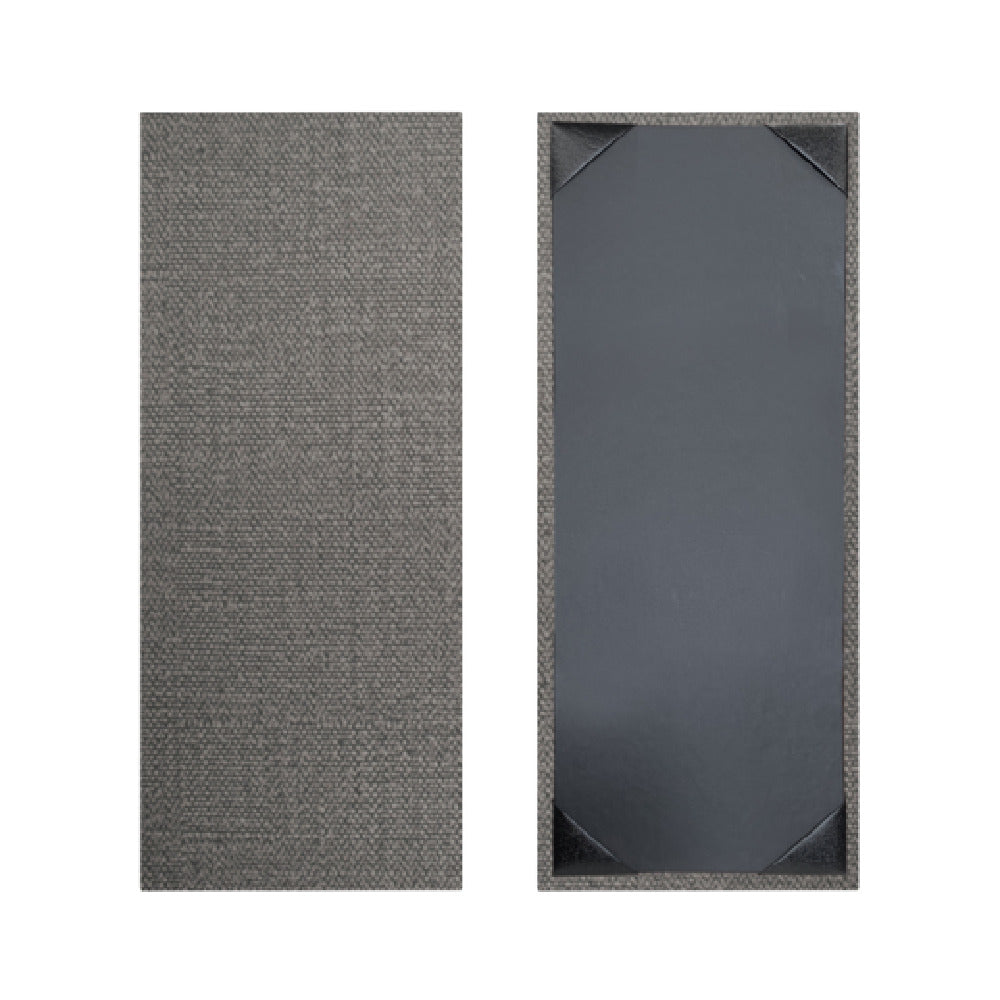 Risch MILAN-1V 4.25X11 Milan Hardback Simulated Woven Vinyl Menu Cover (specify Color)