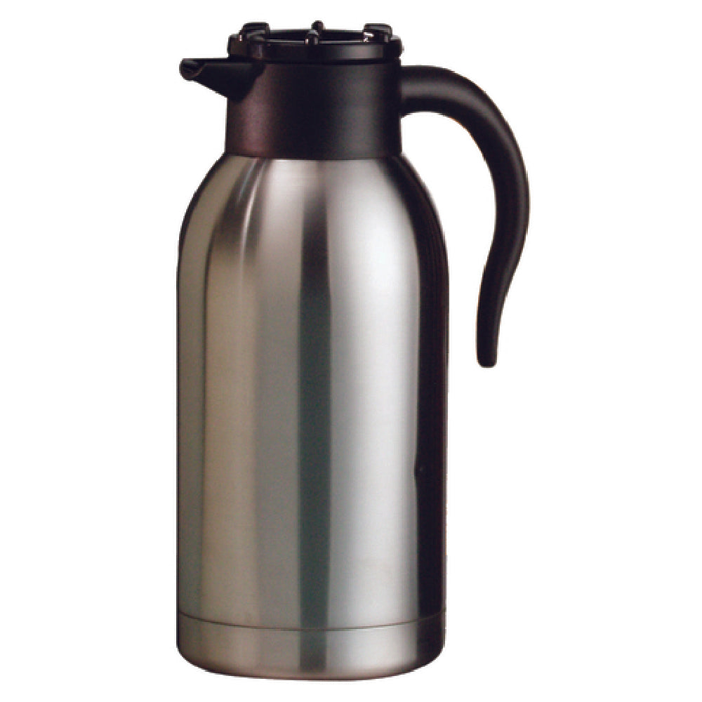Service Ideas SJB20S SteelVac™ Slim Carafe 2 Liter (67.7 Oz.) 5-1/4" X 6-1/2" X 11-1/2"