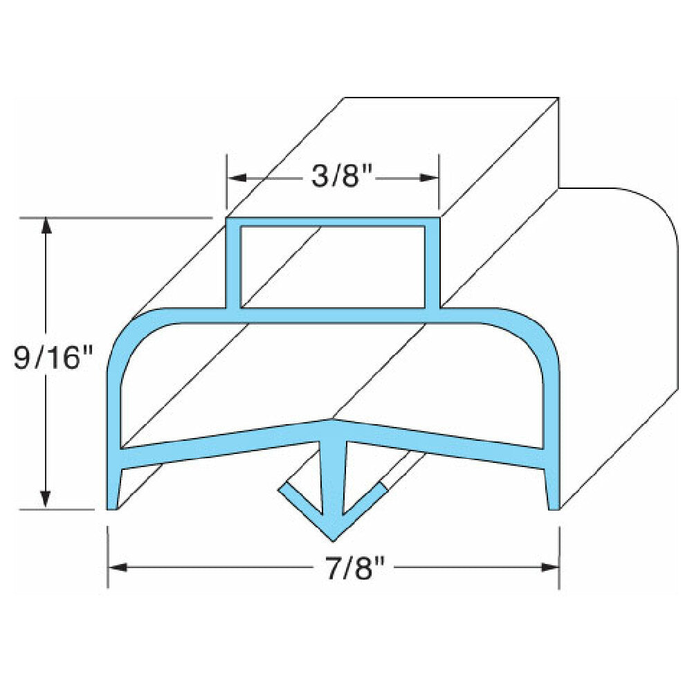 Delfield 1701062 Door Gasket 7 1/8" X 29"