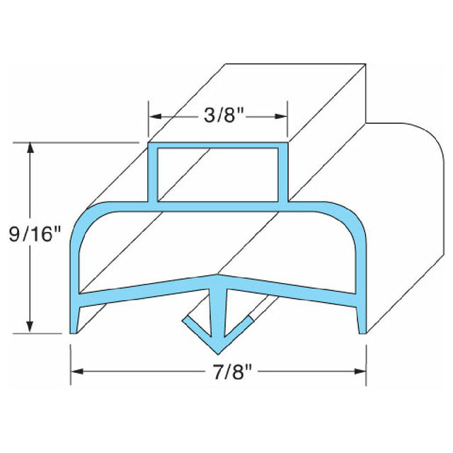 Delfield 1701062 Door Gasket 7 1/8" X 29"