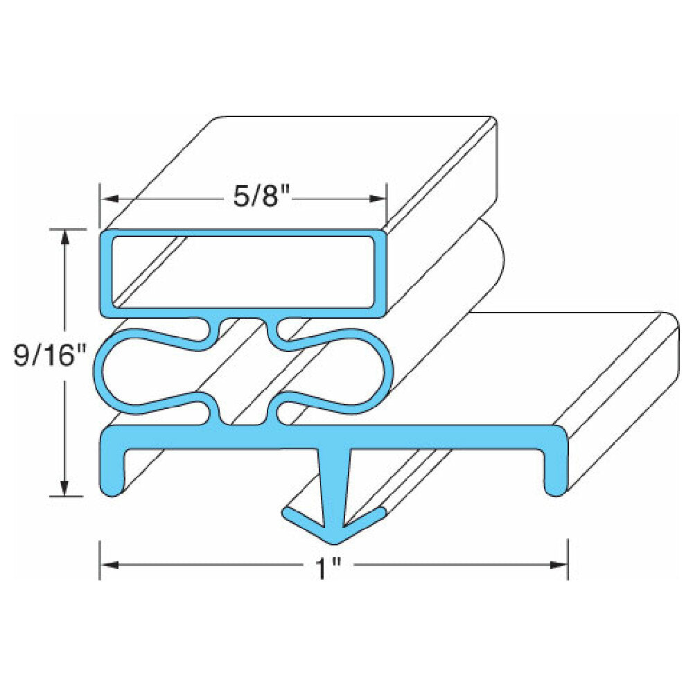 Kolpak 225911075 Door Gasket 36" X 78 1/2" Rh