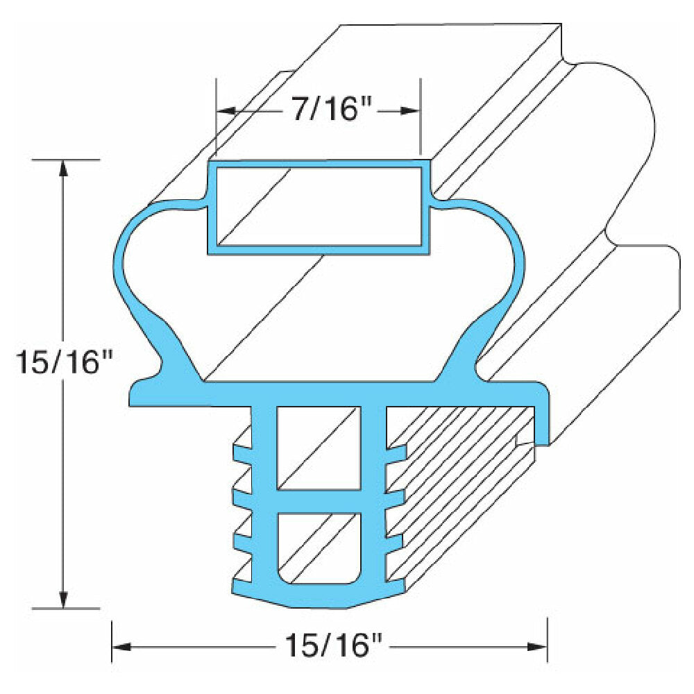 Delfield 1701191 Door Gasket 10 7/8" X 21 7/8"