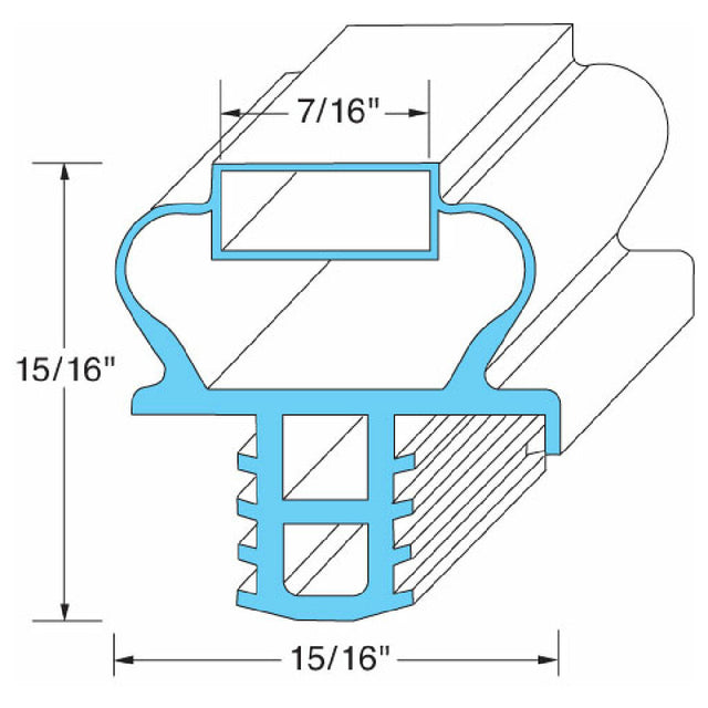 Delfield 1701191 Door Gasket 10 7/8" X 21 7/8"