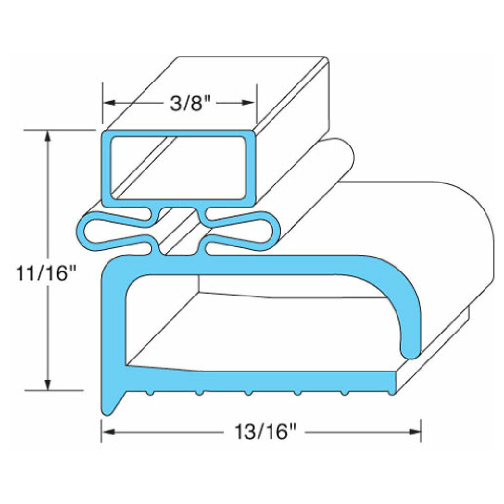 Private Label 127-1029 Door Gasket 8' Screw In Magnetic