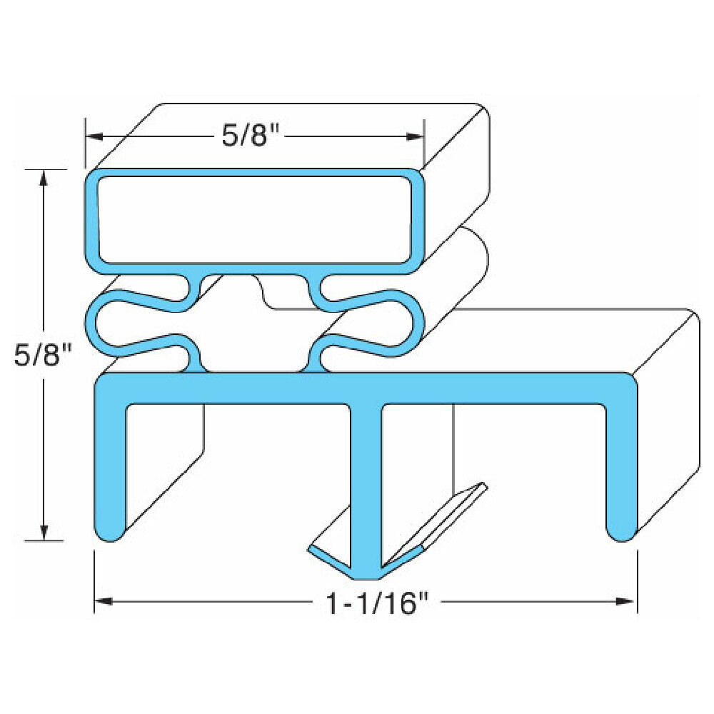 AllPoints 741312 Door Gasket 8' Snap In Magnetic