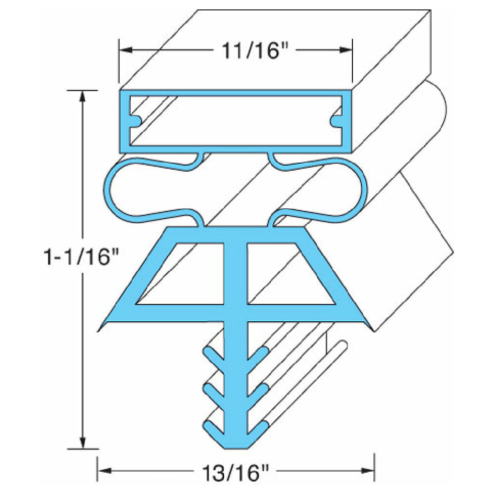 Kolpak KLP22517-1075 Door Gasket Lh 38" X 78"