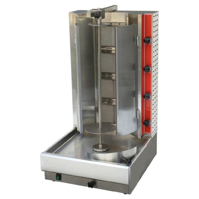 Uniworld Food Service Equipment VBR-4BFE Vertical Broiler (Gyro) Natural Gas Adjustable Burner Panel With Flaps