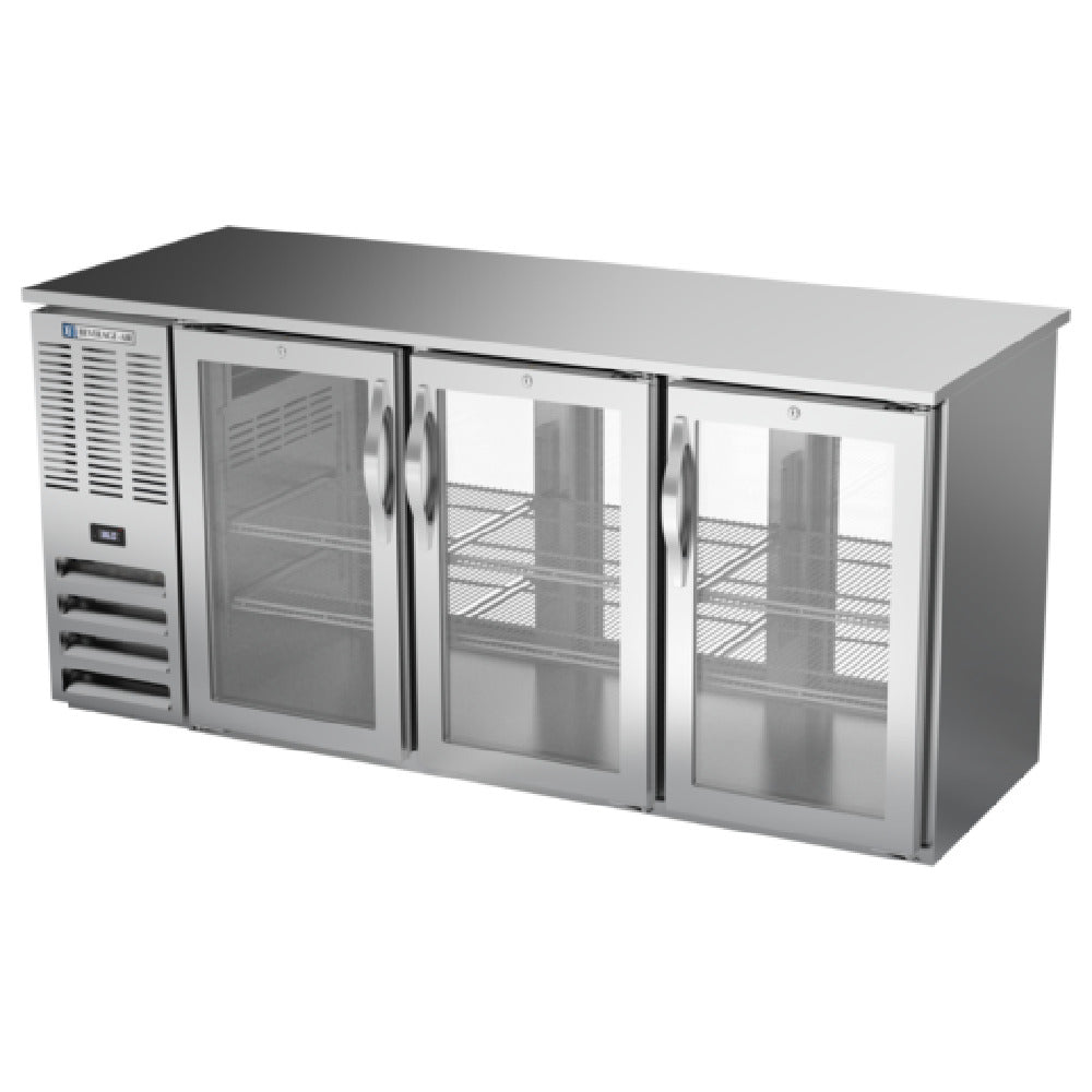 Beverage Air BBN72HC-FG-PT-S - Refrigerated Open Food Rated Back Bar Pass-Thru Storage Cabinet