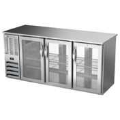 Beverage Air BBN72HC-FG-PT-S - Refrigerated Open Food Rated Back Bar Pass-Thru Storage Cabinet