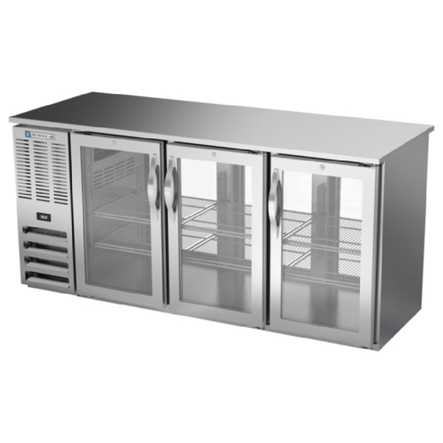 Beverage Air BBN72HC-FG-PT-S - Refrigerated Open Food Rated Back Bar Pass-Thru Storage Cabinet